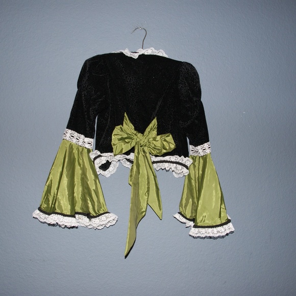 HALLOWEEN COSTUME Girls Victorian Witch 2 PC Set L - Picture 4 of 6